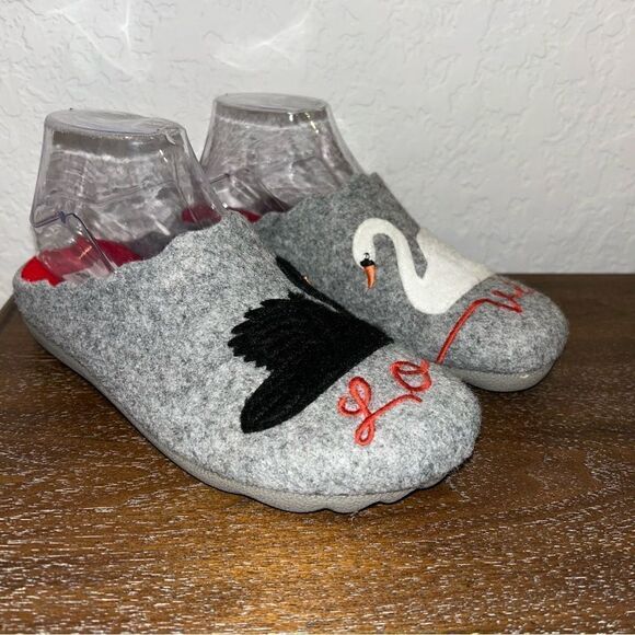 Flexus Spring Step Love Swan Mule Slip On Slipper Shoes - Picture 1 of 7